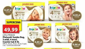 Lidl Pieluszki Jumbo Bag, 3 midi, 4 maxi, 5 junior lub 6 XL oferta