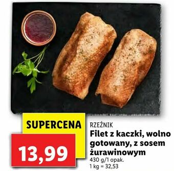 Lidl Filet z kaczki, wolno gotowany, z sosem żurawinowym oferta