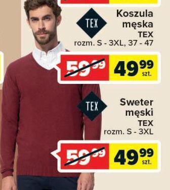 Carrefour Koszula męska wizytowa 37-47 tex oferta
