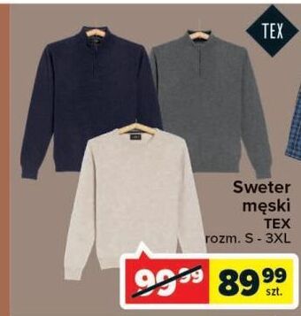 Carrefour Sweter męski s-3xl tex oferta