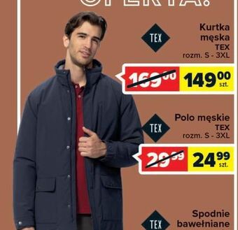 Carrefour Polo męskie gładkie s-3xl tex oferta