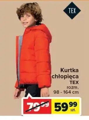 Carrefour Kurtka chłopięca 98 - 164 cm czerwona tex oferta