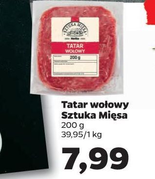 Netto Tatar wołowy sztuka mięsa netto oferta