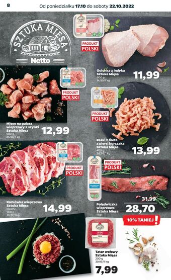 Netto Karkówka wieprzowa sztuka mięsa netto oferta