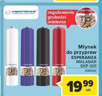 Carrefour Młynek do pieprzu i soli ekp001 niebieski esperanza oferta