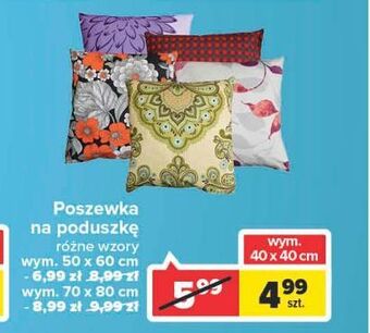 Carrefour Poszewka na poduszkę 50 x 60 cm oferta