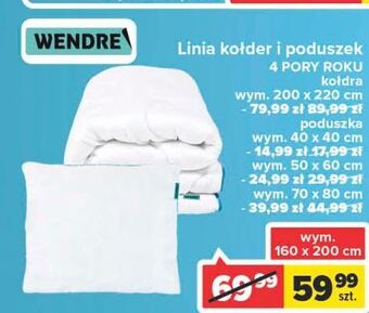 Carrefour Kołdra 4 pory roku 220 x 200 cm wendre oferta