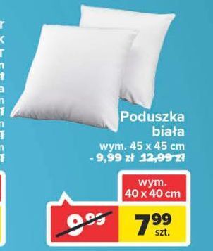 Carrefour Poduszka biała 40 x cm oferta