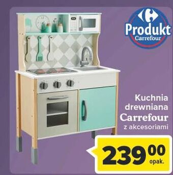 Carrefour Kuchnia drewniana z akcesoriami oferta