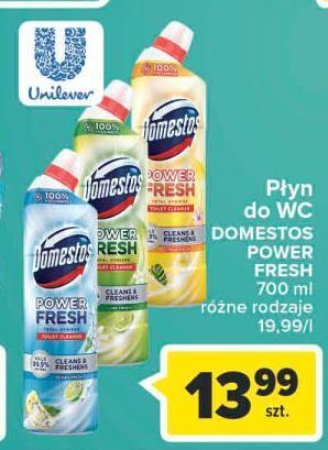 Carrefour Żel do wc citrus fresh domestos power fresh (wcześniej total hygiene) oferta