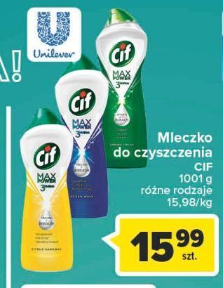 Carrefour Mleczko do czyszczenia ocean wave cif max power 3 action oferta