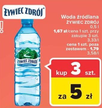 Carrefour Woda niegazowana żywiec zdrój oferta