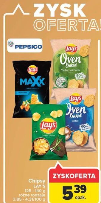 Carrefour Chipsy ser & zielona cebulka lay's maxx mocno pogięte oferta