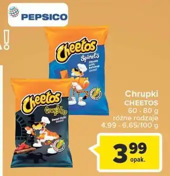 Carrefour Chrupki sweet chilli cheetos crunchos oferta