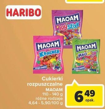 Carrefour Cukierki rozpuszczalne joystixx haribo maoam oferta
