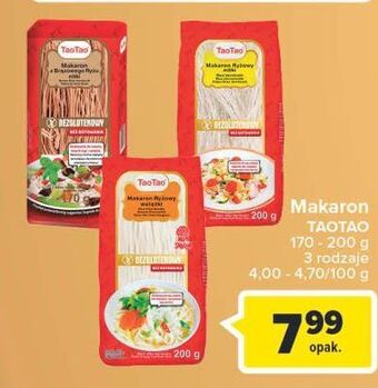 Carrefour Makaron ryżowy wstążki tao oferta