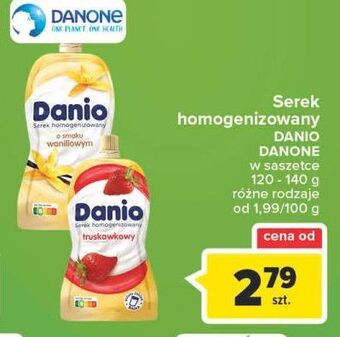 Carrefour Serek truskawka saszetka danone danio oferta