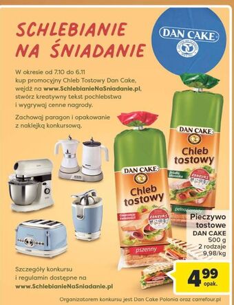 Carrefour Chleb tostowy pszenny dan cake oferta