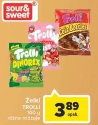 Carrefour sour&sweet żelki trolli 100g oferta