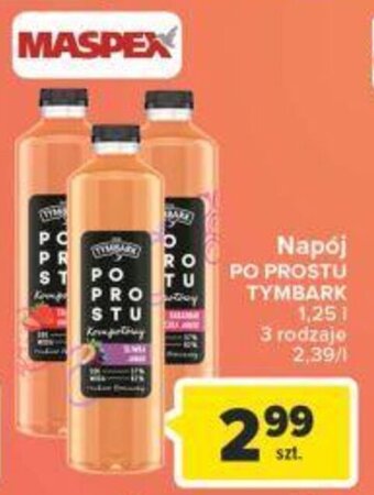 Carrefour maspex napój po prostu tymbark 1,25l oferta