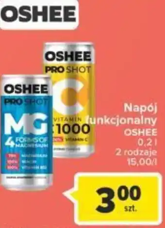 Carrefour oshee napój funkcjonalny 0,2l oferta