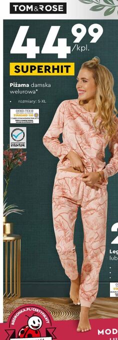 Biedronka Piżama damska s-xl tom & rose oferta