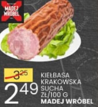 Wafelek Madej Wróbel kiełbasa krakowska sucha 100g oferta