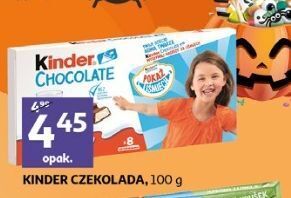 Auchan Batoniki z mlecznej czekolady nadzieniem mlecznym kinder chocolate oferta