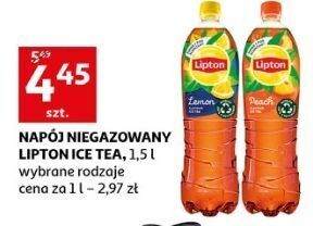 Auchan Herbata mrożona lemon lipton ice tea oferta