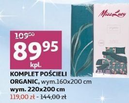 Auchan Komplet pościeli organic 220 x 200 cm miss lucy oferta
