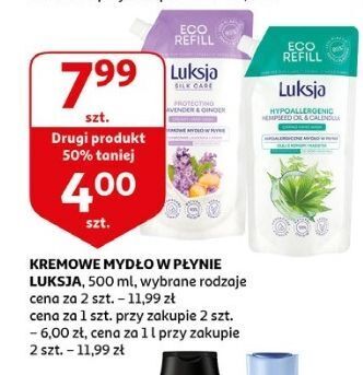 Auchan Mydło w płynie lavender & ginger luksja silk care oferta