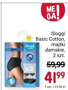 Rossmann Majtki damskie basic cotton czarne rozm. 42 sloggi oferta