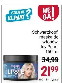 Rossmann Maska do koloryzacji włosów icy pearl schwarzkopf live colour & care oferta