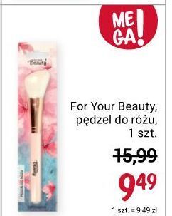Rossmann Pędzel do różu for your beauty oferta