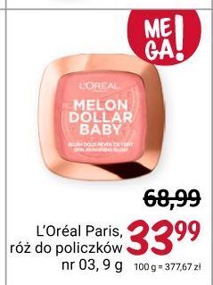 Rossmann Róż do policzków 03 watermelon addict l'oreal melon dollar baby oferta