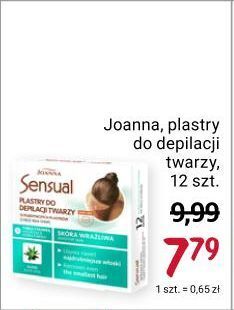 Rossmann Plastry do depilacji twarzy aloes skóra wrażliwa joanna sensual oferta