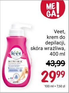 Rossmann Krem do depilacji skóra wrażliwa veet minima oferta
