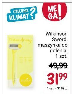 Rossmann Maszynka do golenia żółta wilkinson intuition hiaudrey oferta