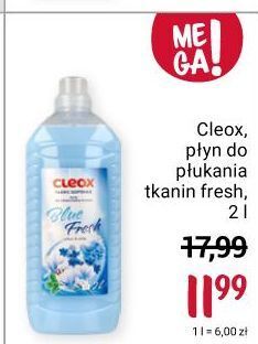 Rossmann Płyn do płukania blue fresh cleox oferta