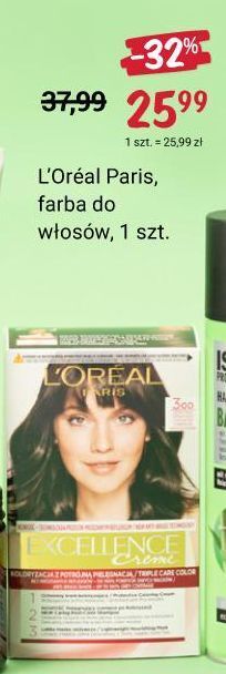 Rossmann Farba do włosów 300 ciemny brąz l'oreal excellence creme oferta