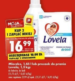 Biedronka Proszek do prania bieli lovela baby oferta