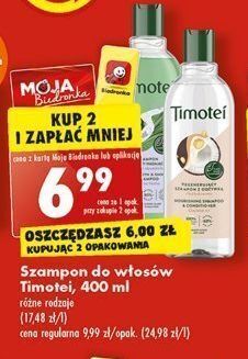 Biedronka Szampon do włosów zachwycające wzmocnienie timotei oferta