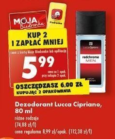 Biedronka Dezodorant lucca cipriano red chrome oferta