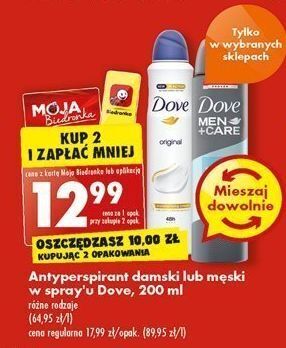 Biedronka Dezodorant dove original oferta