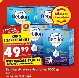 Biedronka Mleko 4 bebilon advance pronutra oferta