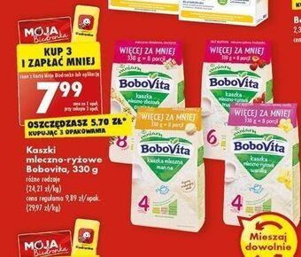 Biedronka Kaszka mleczno-ryżowa wanilia bobovita oferta