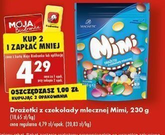Biedronka Draże z czekolady mlecznej mimi magnetic oferta