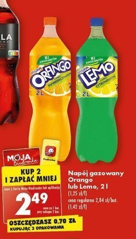 Biedronka Napój pomarańczowy orango oferta