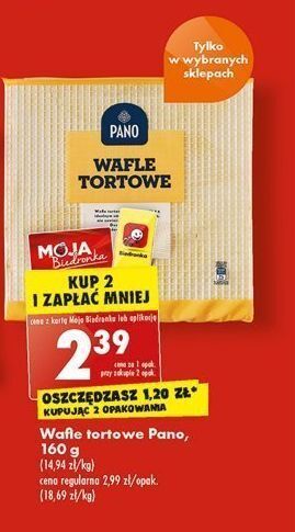 Biedronka Wafle tortowe pano oferta
