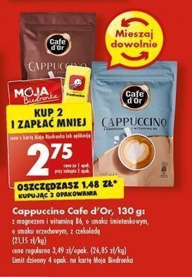 Biedronka Cappuccino śmietankowe cafe d'or oferta